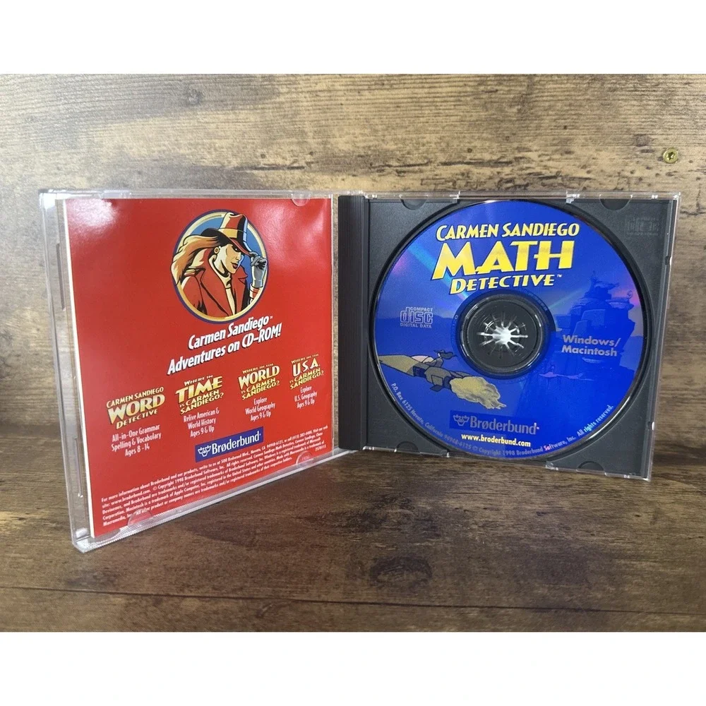 Carmen Saniego: Math Detective - 1998 - PC (Windows 95) / Mac - CD ROM Tested